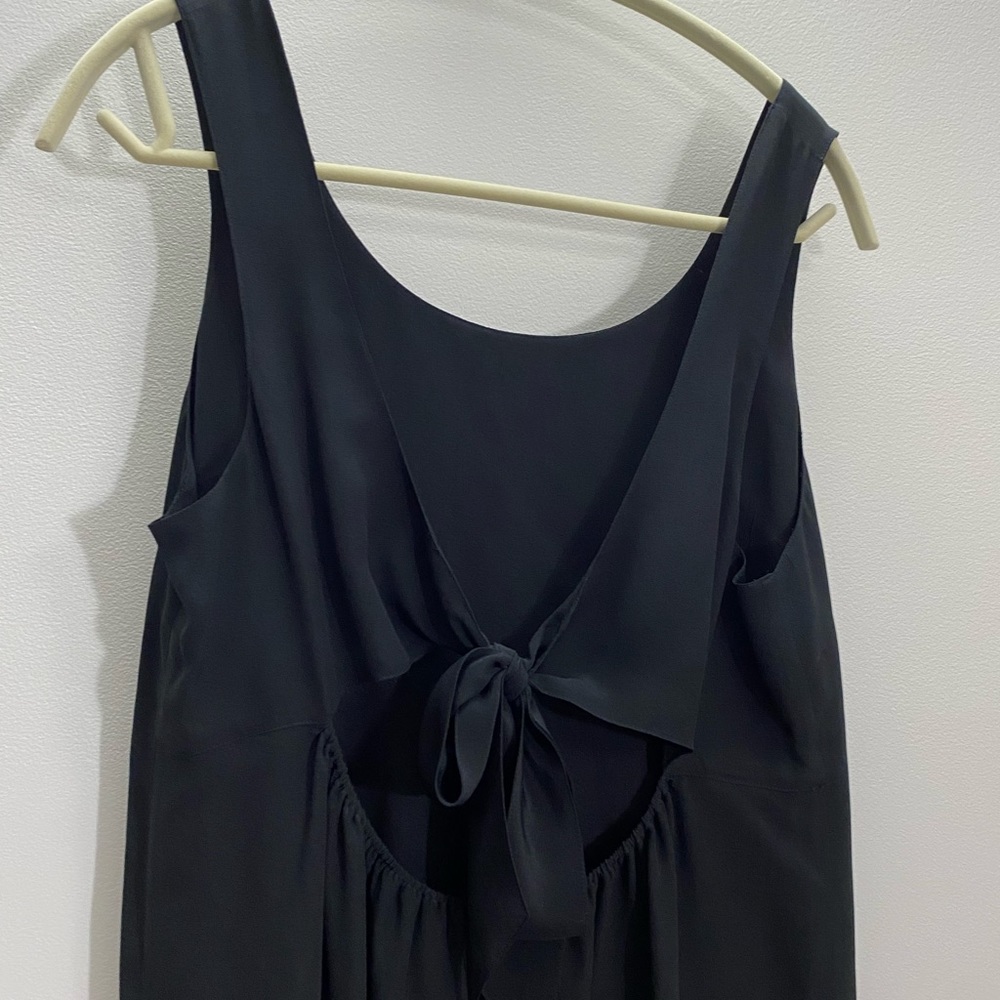 100% Silk Tie-back Madewell Dress Size Medium - Picture 3 of 5